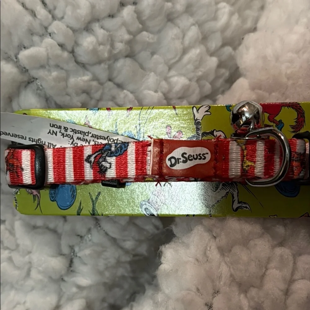 Dr. Seuss Red and White cat Collar